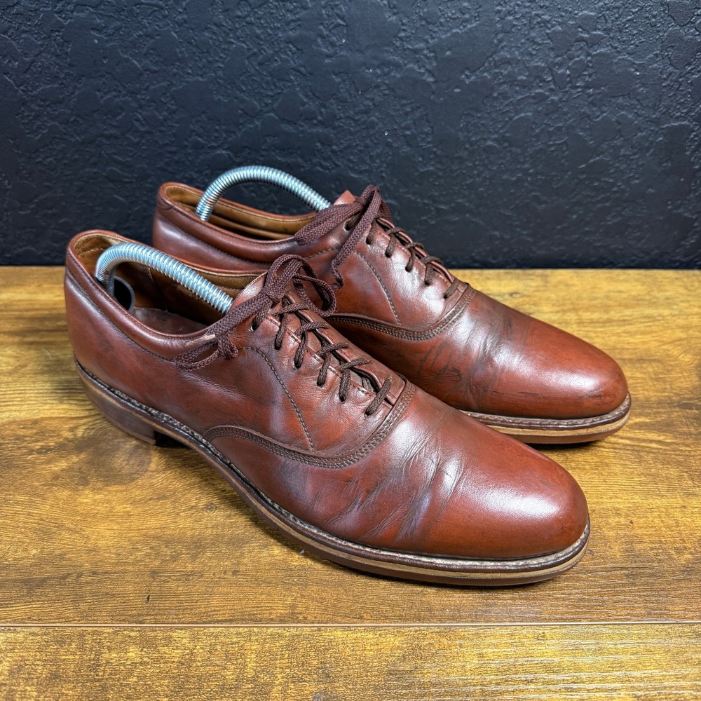 E.T. Wright Z16013M Brown‎ Leather Oxford Shoes Mens 9.5 AA Narrow